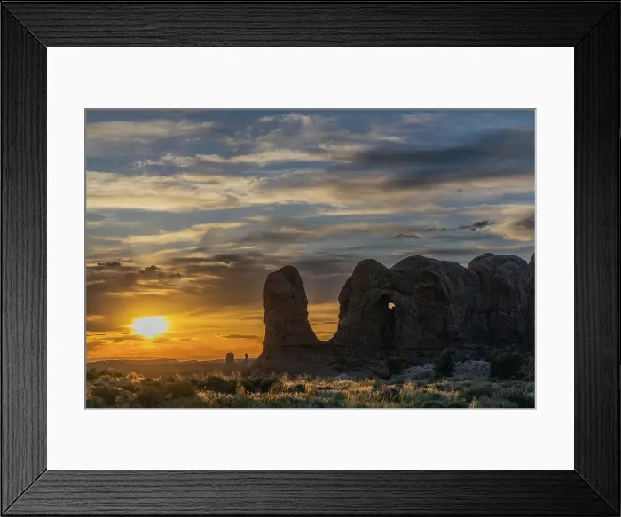 Framed Print : The Elephants Parade at Sunset, The Windows, Arches National Park, Utah, US
