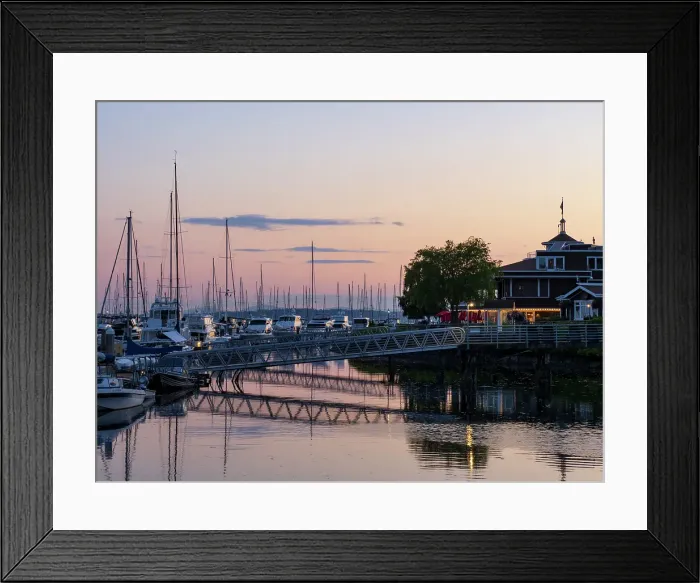 Framed Print : Seattle, Washington State. Shilshole Bay marina in the sunset Framed Print : Seattle, Washington State. Shilshole Bay marina in the sunset