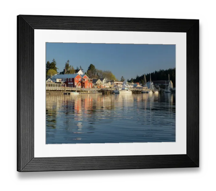 Framed Print : View of La Conner, Washington State, waterfront from the Swinomish Channel Framed Print : View of La Conner, Washington State, waterfront from the Swinomish Channel