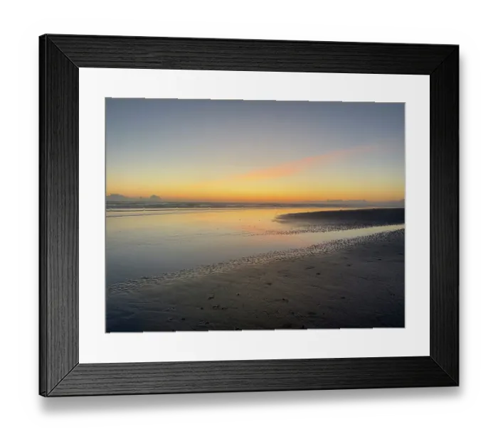 Framed Print : Sunset over beach, Olympic Peninsula, Washington State