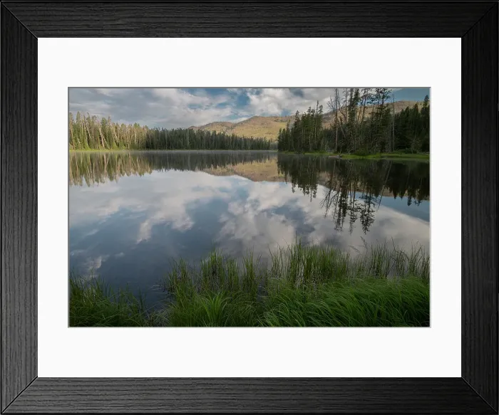 Framed Print : USA, Wyoming. Clouds reflected in Sylvan Lake, Yellowstone National Park Framed Print : USA, Wyoming. Clouds reflected in Sylvan Lake, Yellowstone National Park