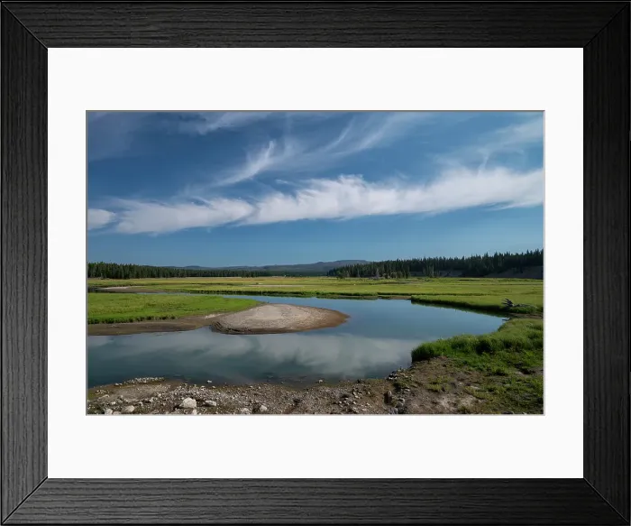 Framed Print : USA, Wyoming. Clouds reflected in Yellowstone River, Hayden Valley, Yellowstone National Park Framed Print : USA, Wyoming. Clouds reflected in Yellowstone River, Hayden Valley, Yellowstone National Park