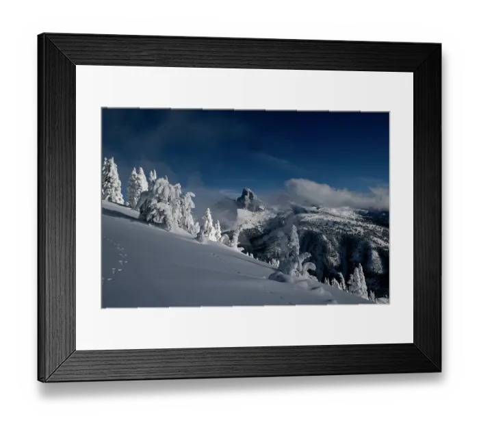 Framed Print : USA, Wyoming. Rabbit tracks and snowy landscape on west side of Teton Range Framed Print : USA, Wyoming. Rabbit tracks and snowy landscape on west side of Teton Range
