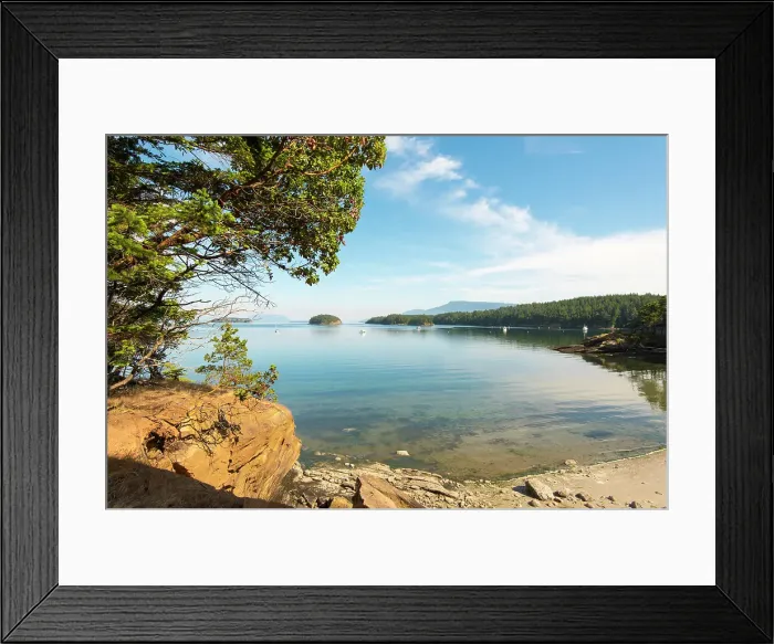 Framed Print : USA, San Juan Islands, Washington State. Glass calm Echo Bay on Sucia Island Framed Print : USA, San Juan Islands, Washington State. Glass calm Echo Bay on Sucia Island