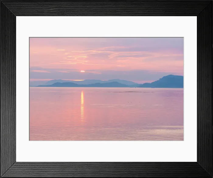 Framed Print : USA, San Juan Islands, Washington State. Colorful reflected sunset sky from Sucia Island view to Strait of Georgia Framed Print : USA, San Juan Islands, Washington State. Colorful reflected sunset sky from Sucia Island view to Strait of Georgia