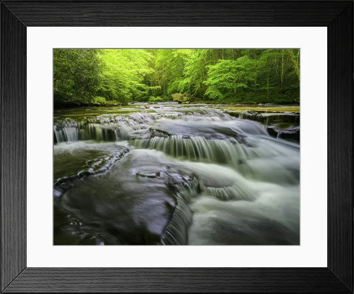Framed Print : USA, West Virginia, New River Gorge National Park. Landscape with creek waterfall cascades. ©Jay O'Brien / Jaynes Gallery / DanitaDelimont.com Framed Print : USA, West Virginia, New River Gorge National Park. Landscape with creek waterfall cascades. ©Jay O'Brien / Jaynes Gallery / DanitaDelimont.com