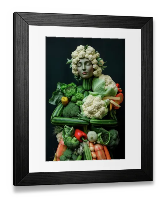 Framed Print : Woman with a body of vegetables. (AI Generated) Framed Print : Woman with a body of vegetables. (AI Generated)