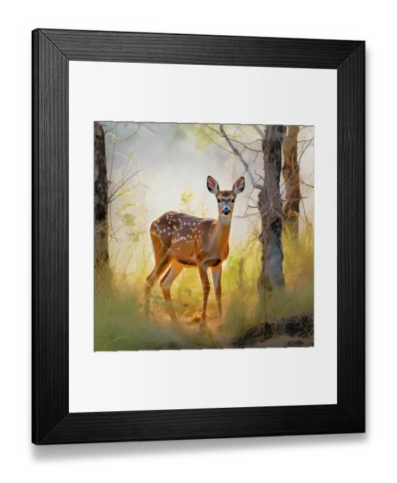 Framed Print : Female deer close-up. (AI Generated) Framed Print : Female deer close-up. (AI Generated)