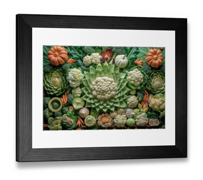 Framed Print : Close-up of vegetable variety. (AI Generated) Framed Print : Close-up of vegetable variety. (AI Generated)