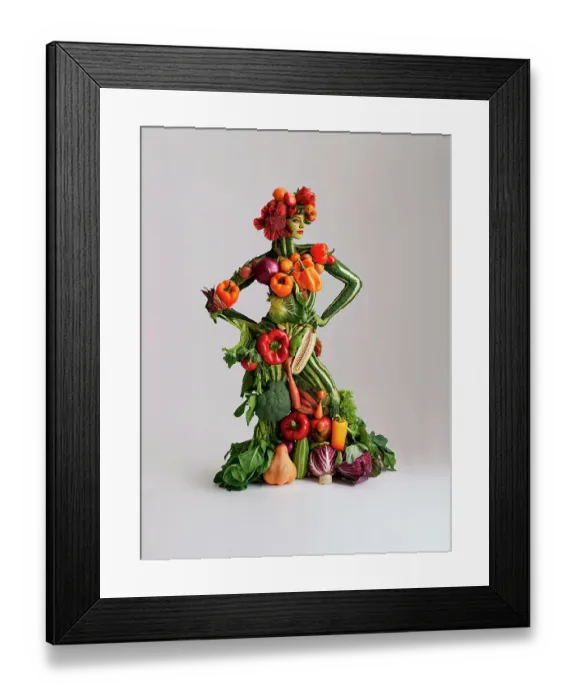 Framed Print : Woman with a body of vegetables. (AI Generated) Framed Print : Woman with a body of vegetables. (AI Generated)