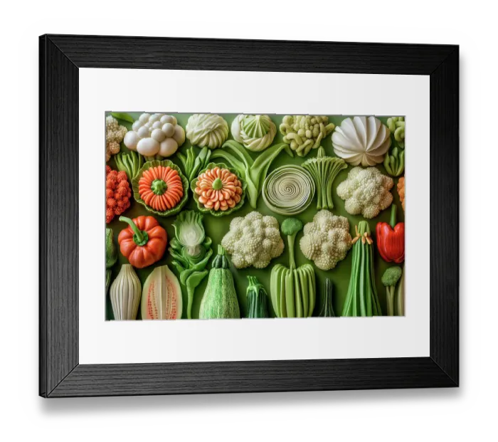 Framed Print : Close-up of vegetable variety. (AI Generated) Framed Print : Close-up of vegetable variety. (AI Generated)