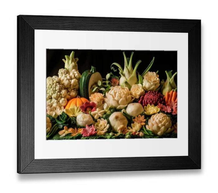 Framed Print : Close-up of vegetable variety. (AI Generated) Framed Print : Close-up of vegetable variety. (AI Generated)