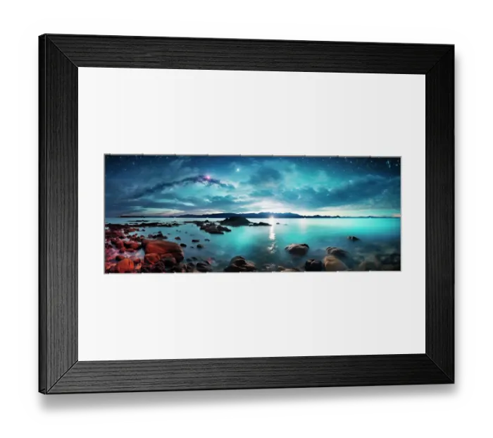 Framed Print : Lake at sunrise. (AI Generated) Framed Print : Lake at sunrise. (AI Generated)