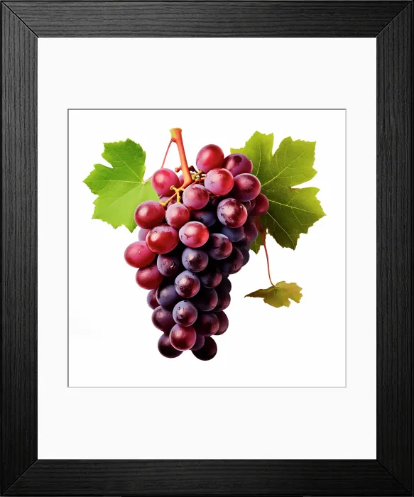 Framed Print : Red grapes close-up. (AI Generated) Framed Print : Red grapes close-up. (AI Generated)