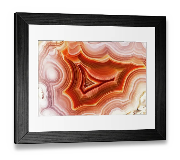 Framed Print : Laguna agate from Mexico
