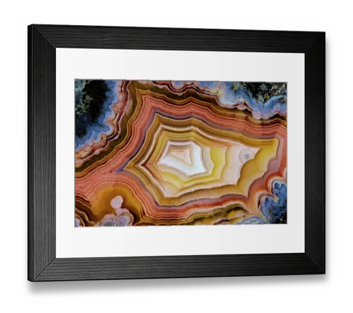 Framed Print : Laguna agate from Mexico Framed Print : Laguna agate from Mexico