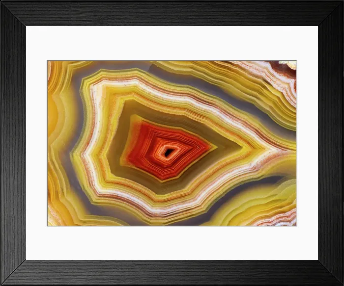 Framed Print : Laguna agate from Mexico