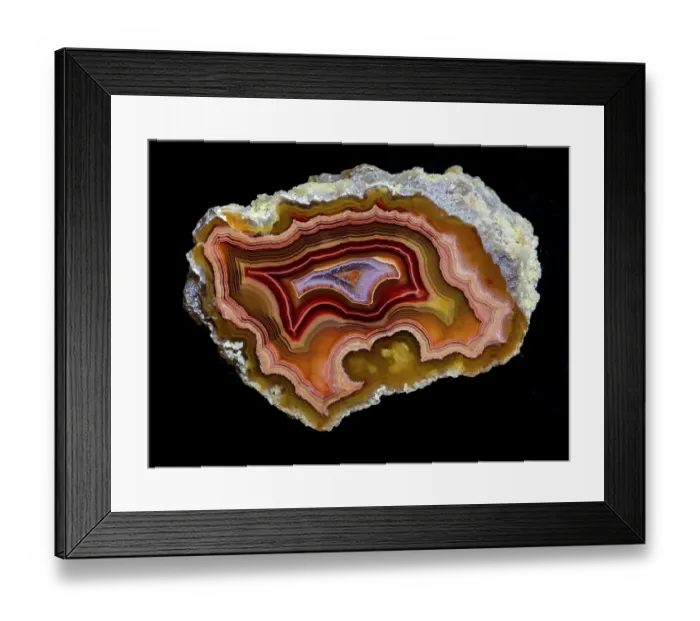 Framed Print : Laguna agate from Mexico Framed Print : Laguna agate from Mexico