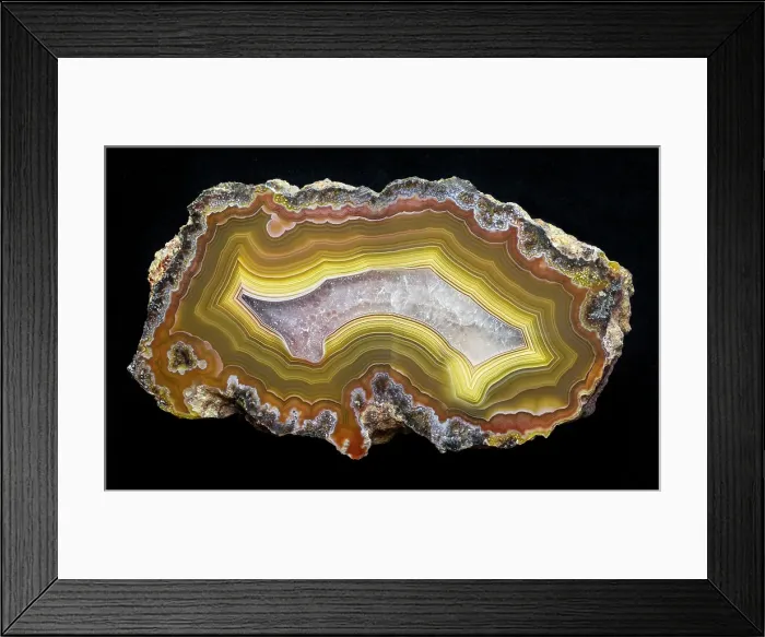 Framed Print : Laguna agate from Mexico