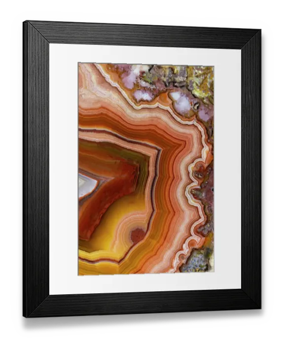 Framed Print : Laguna agate from Mexico Framed Print : Laguna agate from Mexico