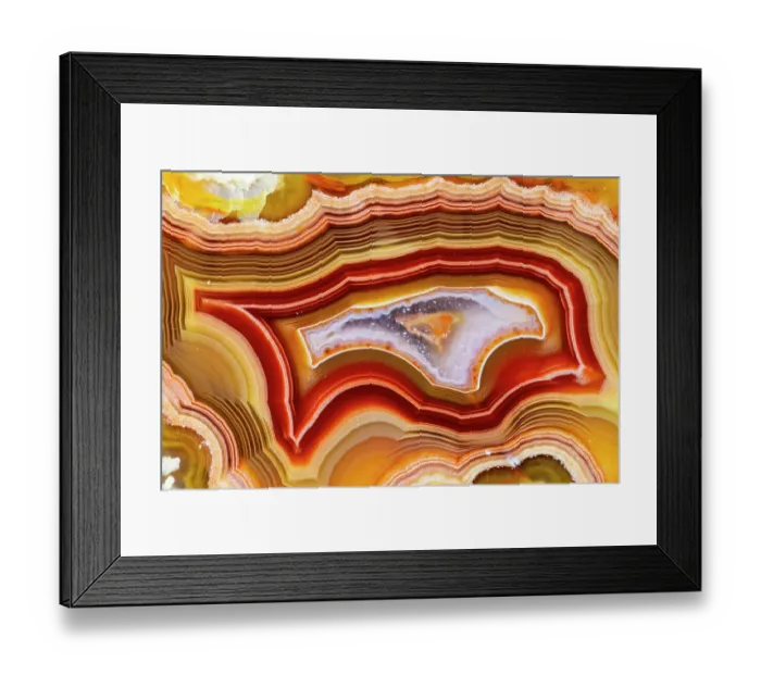 Framed Print : Laguna agate from Mexico