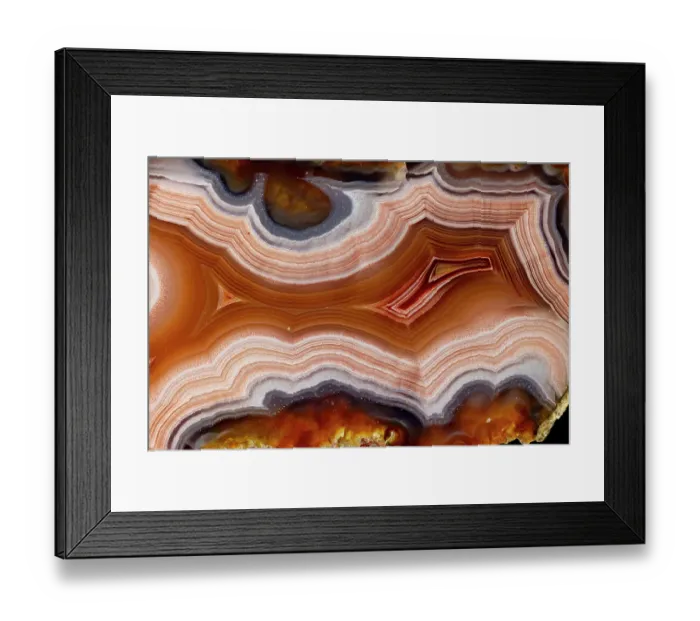 Framed Print : Laguna agate from Mexico Framed Print : Laguna agate from Mexico