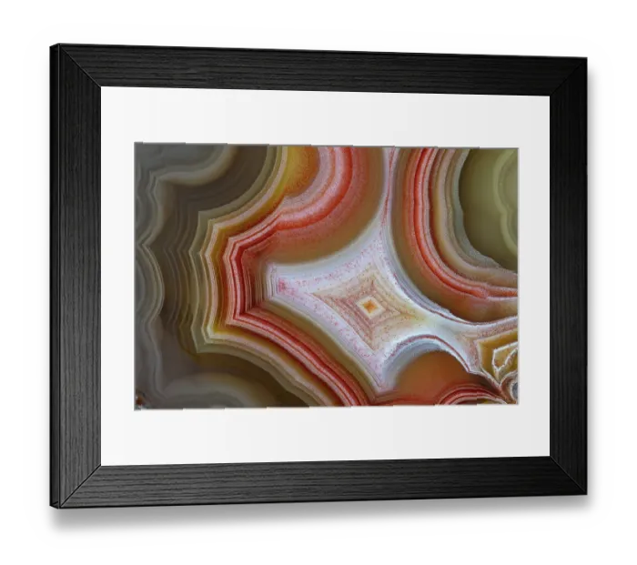 Framed Print : Laguna agate from Mexico