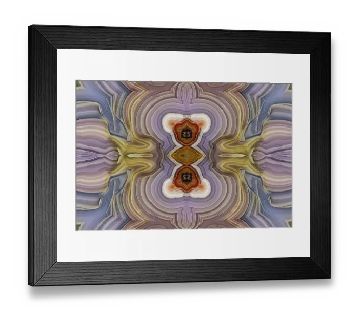 Framed Print : Laguna agate kaleidoscope repeating mirror-effect pattern Framed Print : Laguna agate kaleidoscope repeating mirror-effect pattern