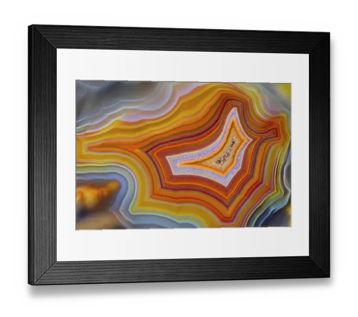 Framed Print : Laguna agate from Mexico Framed Print : Laguna agate from Mexico