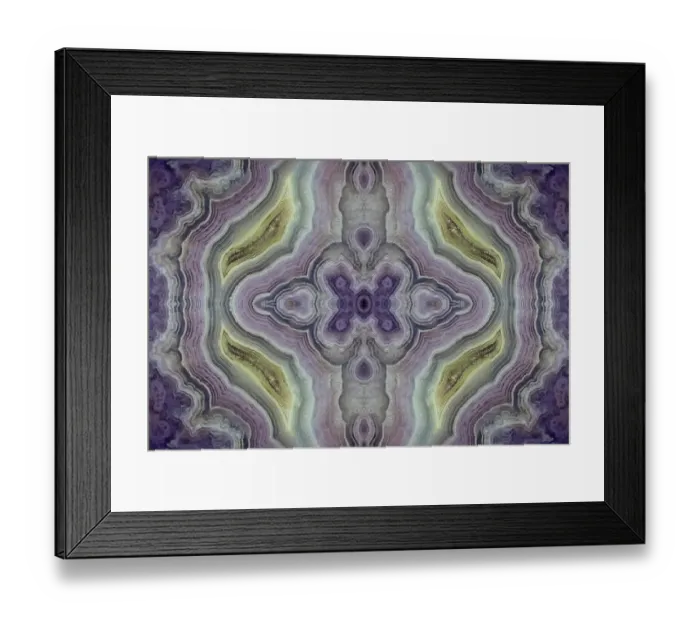 Framed Print : Laguna agate kaleidoscope repeating mirror-effect pattern Framed Print : Laguna agate kaleidoscope repeating mirror-effect pattern