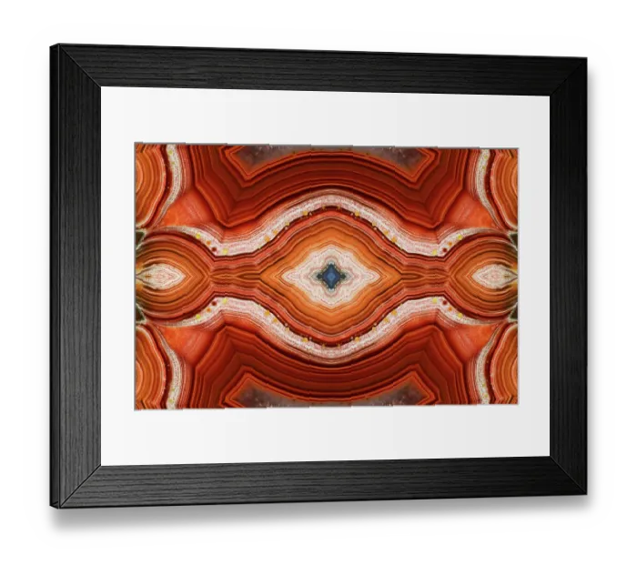 Framed Print : Laguna agate kaleidoscope repeating mirror-effect pattern Framed Print : Laguna agate kaleidoscope repeating mirror-effect pattern