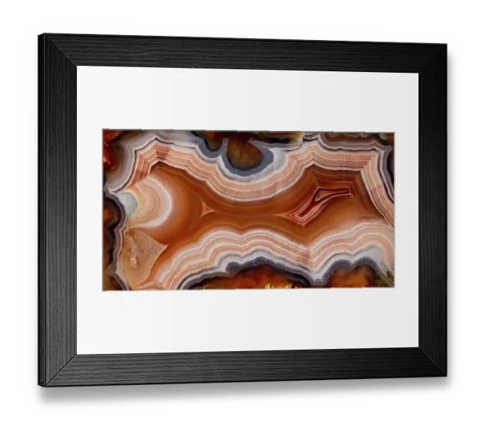 Framed Print : Laguna agate from Mexico Framed Print : Laguna agate from Mexico