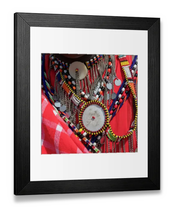 Framed Print : Africa, Kenya. Masai Mara National Reserve, Mara Ashnil. Masai tribal jewelry and ornamentation Framed Print : Africa, Kenya. Masai Mara National Reserve, Mara Ashnil. Masai tribal jewelry and ornamentation
