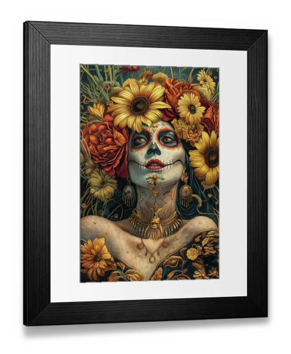 Framed Print : Close-up of woman's head with makeup. (AI Generated) Framed Print : Close-up of woman's head with makeup. (AI Generated)
