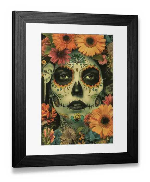Framed Print : Close-up of woman's head with makeup. (AI Generated) Framed Print : Close-up of woman's head with makeup. (AI Generated)