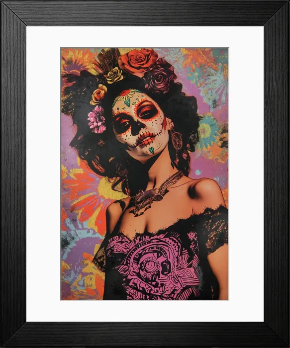 Framed Print : Close-up of woman with makeup and hat. (AI Generated) Framed Print : Close-up of woman with makeup and hat. (AI Generated)