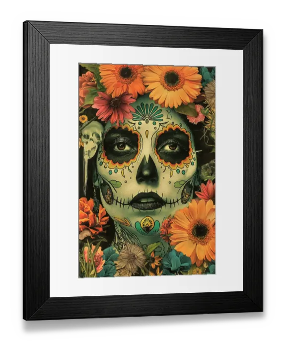 Framed Print : Close-up of woman's head with makeup. (AI Generated) Framed Print : Close-up of woman's head with makeup. (AI Generated)