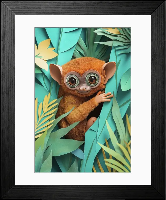 Framed Print : Fantasy close-up of monkey in tree. (AI Generated) Framed Print : Fantasy close-up of monkey in tree. (AI Generated)