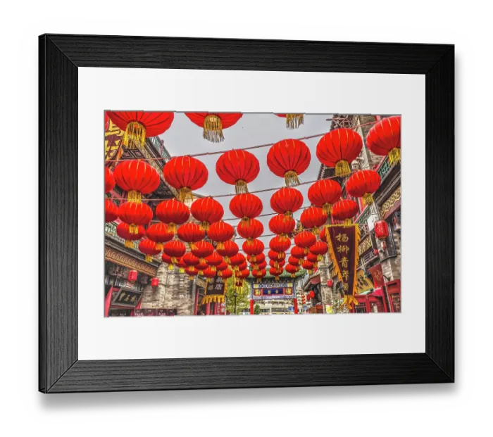 Framed Print : Colorful red lanterns, Tianjin, China. (Editorial Use Only) Framed Print : Colorful red lanterns, Tianjin, China. (Editorial Use Only)