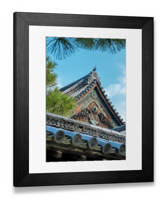 Framed Print : Decorative roof, Ninomaru-goten Palace, Nijo Castle, Kyoto, Japan