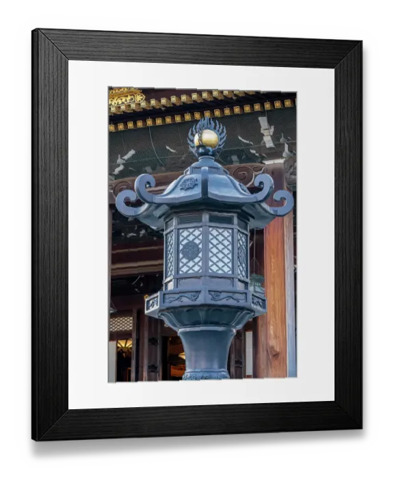 Framed Print : Metal lantern, Higashi Hongan, Kyoto, Japan Framed Print : Metal lantern, Higashi Hongan, Kyoto, Japan