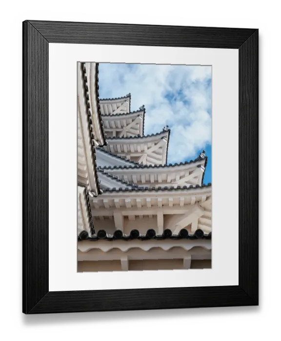 Framed Print : Detail of Himeji Castle roof line, Himeji, Japan