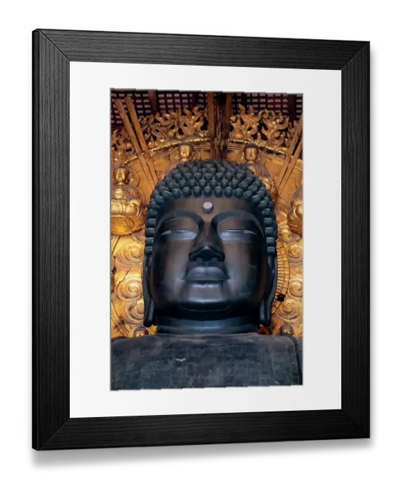 Framed Print : Head of large bronze Buddha, Great Buddha Hall, Todai-ji temple, Nara, Japan Framed Print : Head of large bronze Buddha, Great Buddha Hall, Todai-ji temple, Nara, Japan
