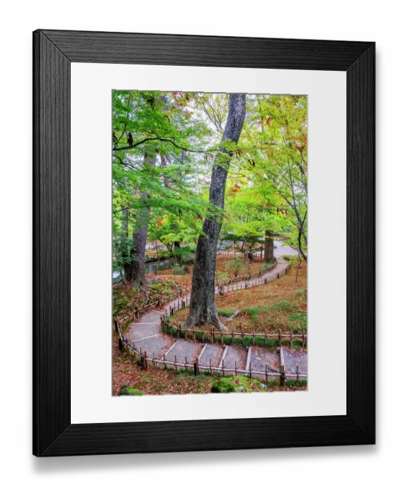 Framed Print : Serene walkway, Kenrokuen Garden, Kanazawa, Japan Framed Print : Serene walkway, Kenrokuen Garden, Kanazawa, Japan