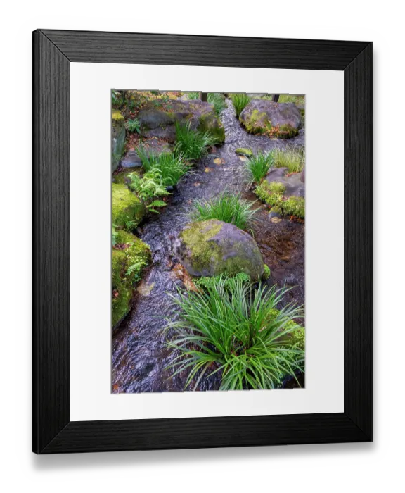 Framed Print : Stream in Koko-en Garden, Himeji, Japan