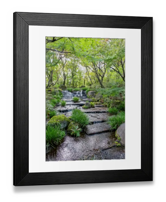 Framed Print : Waterfall in Koko-en Garden, Himeji, Japan