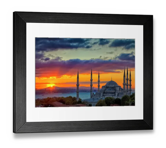 Framed Print : Turkey, Istanbul. Blue Mosque at sunset Framed Print : Turkey, Istanbul. Blue Mosque at sunset