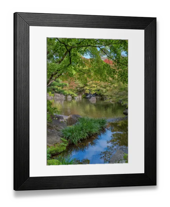 Framed Print : Waterfall in Koko-en Garden, Himeji, Japan Framed Print : Waterfall in Koko-en Garden, Himeji, Japan