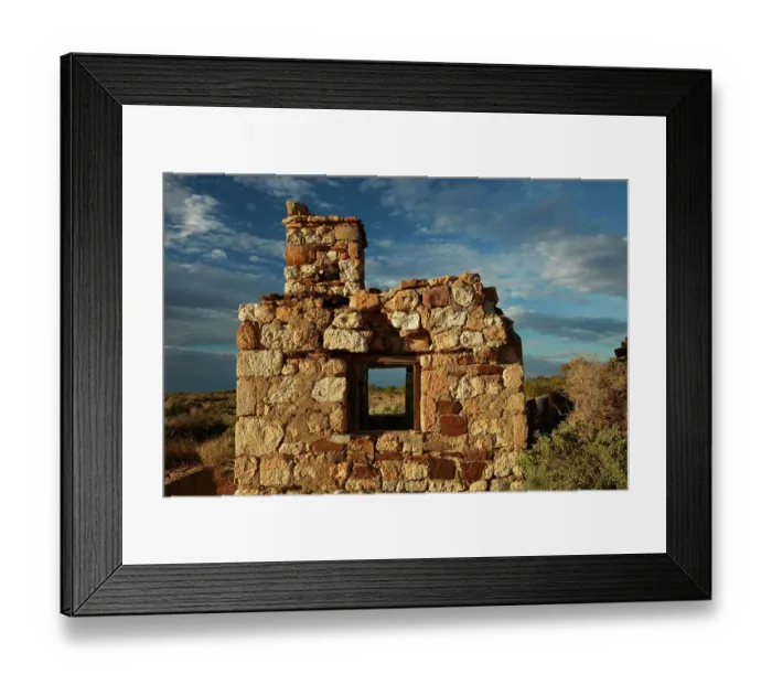 Framed Print : Blanchewater Ruins, Strzelecki Track, Australia