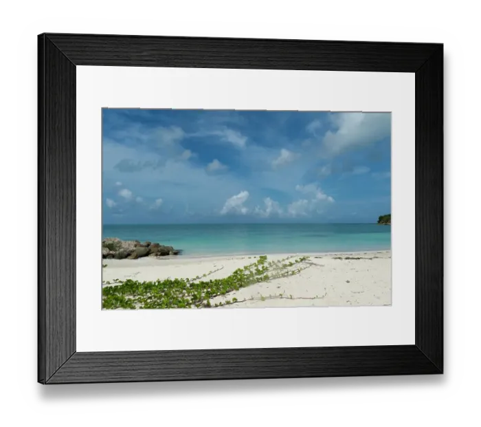 Framed Print : Antigua, West Indies. Beautiful pristine beaches